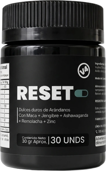 Reset, tarro con 30 dulces de arándanos
