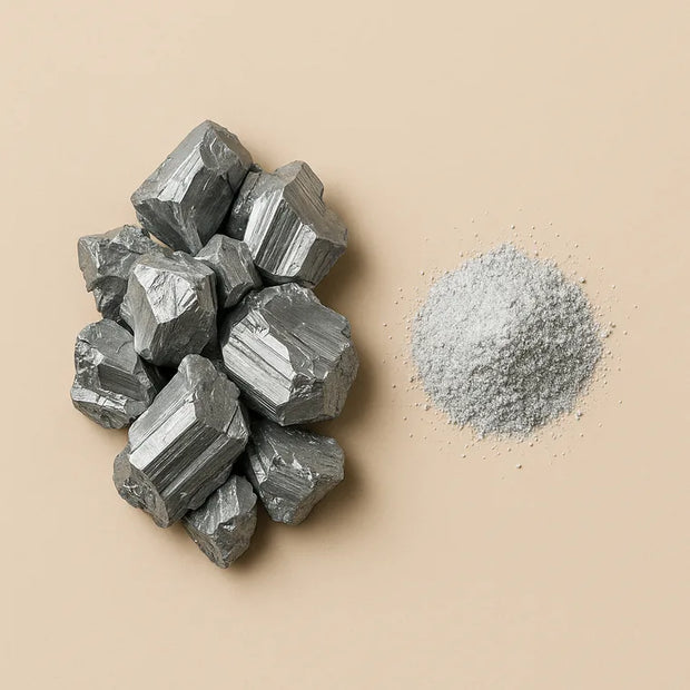 Mineral y polvo de zinc