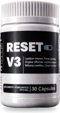 Un frasco de Reset V3