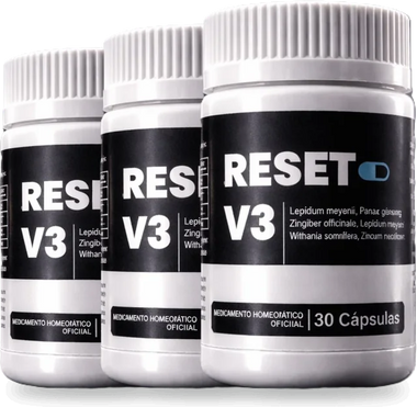 Tres frascos de Reset V3